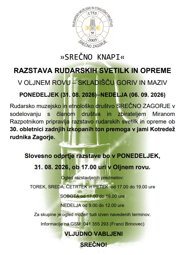 Razstava rudarskih svetil in opreme